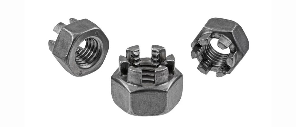 Hexagon-Slotted-Castle-Nuts-(DIN-935)
